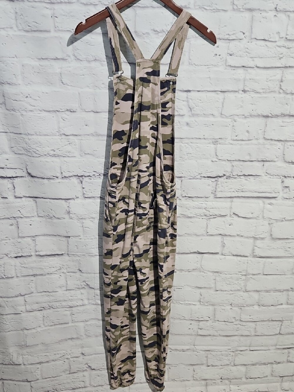 Wallflower Camouflage Overalls in Olive, Navy & Beige - Picture 7 of 10